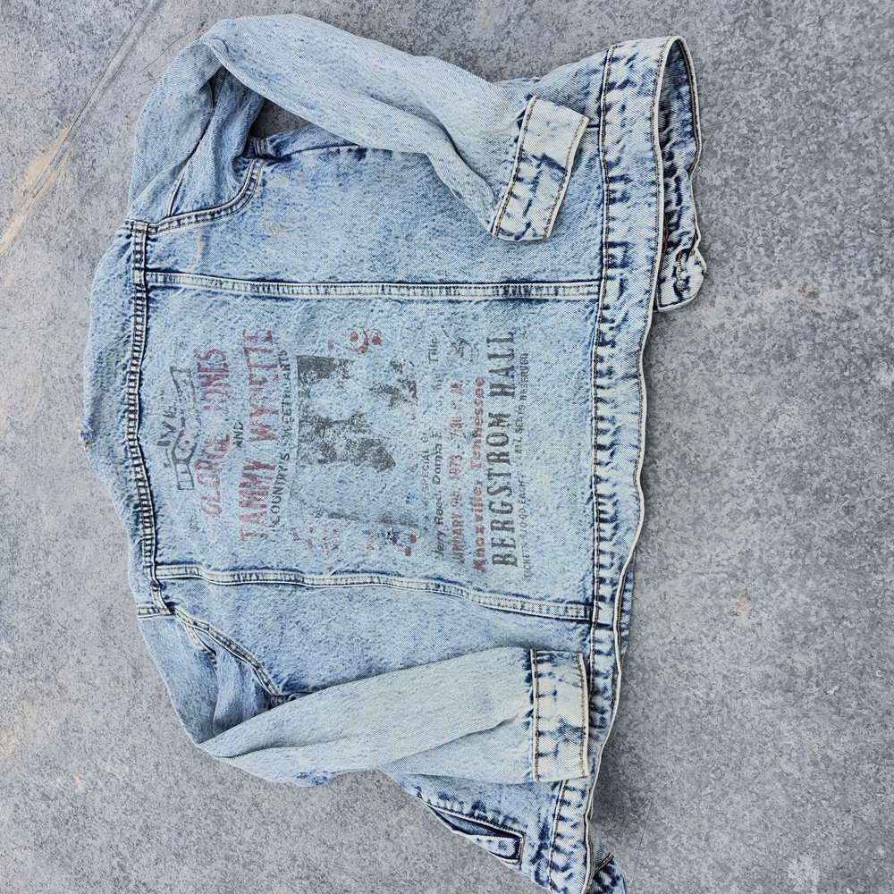 Denim Jacket with Graphic Print